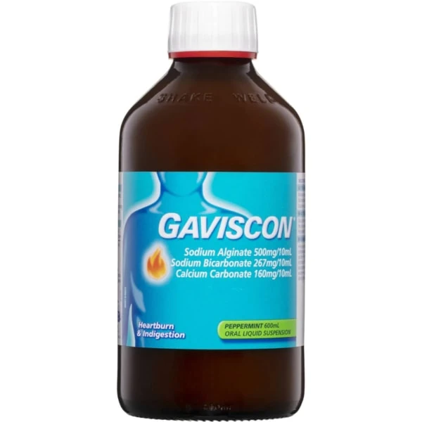 Gaviscon Heartburn Indigestion Liquid Peppermint 600ml