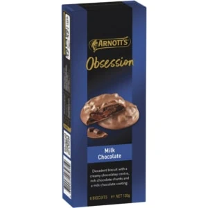 Arnotts Obsession Milk Chocolate Biscuits 120g