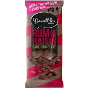 Darrell Lea Dark Chocolate Rum Raisin Block