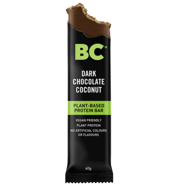 Dark Chocolate Coconut Plant Based Protein Bar 40g bite