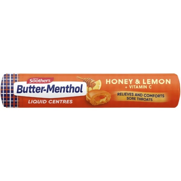 Nestle Butter menthol Liquid Centres Honey Lemon Throat Lozenges 10 Pack