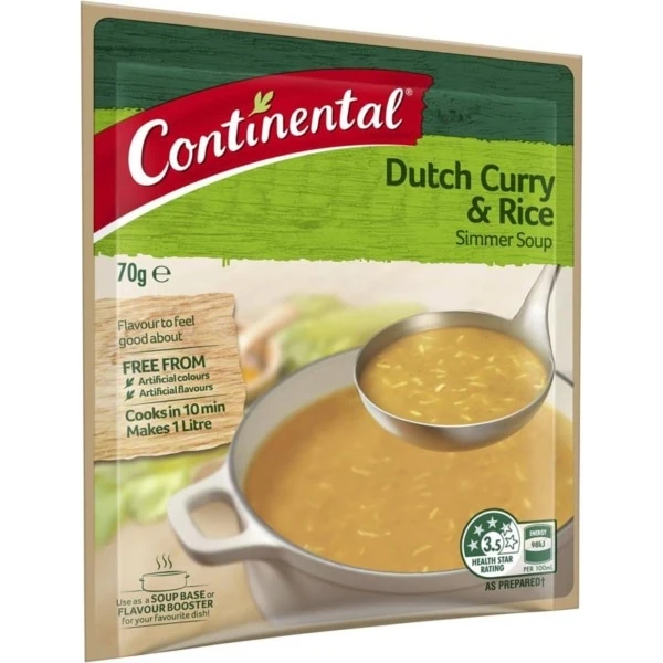 continental simmer soup dutch curry rice 70g