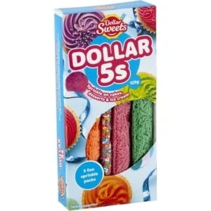 dollar sweets sprinkles fives 125g