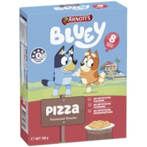 arnotts bluey pizza flavoured snacks 8 pack