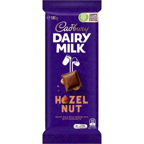 cadbury dairy milk hazelnut 180g