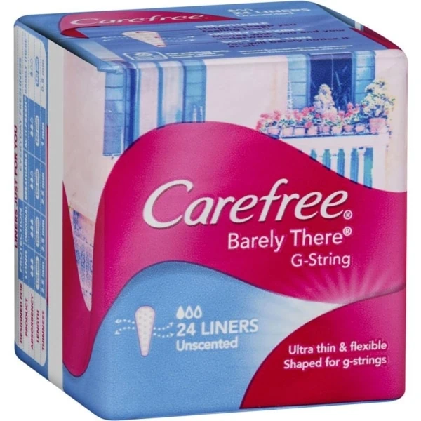 carefree panty liners barely there g string 24 pack