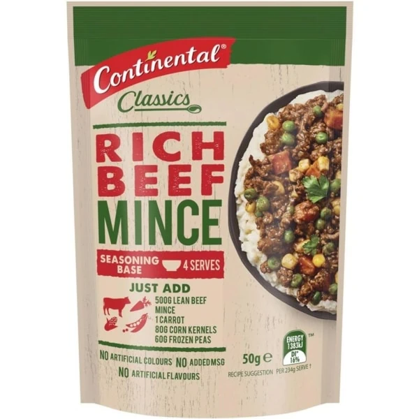 continental recipe base rich beefy mince 50g