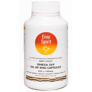 emu spirit emu oil omega 369 capsules 750Mg 252 pack