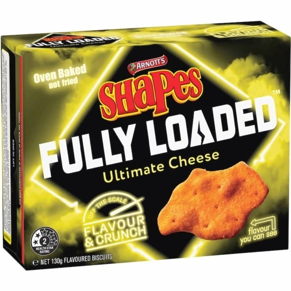 Arnotts Shapes Fully Loaded Ultimate Cheese 130g