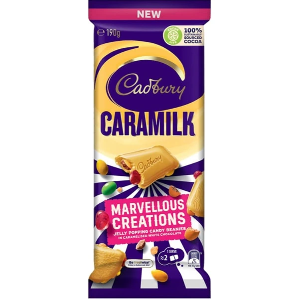 Cadbury Caramilk Marvelous Creations Jelly Popping Candy Beanies