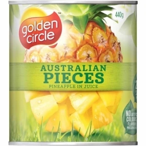 Golden Circle Pineapple Pieces in Natural Juice Canned
