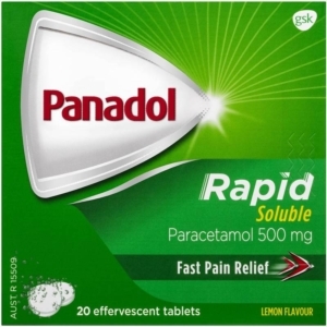 Panadol Rapid Soluble Tablets For Pain Relief Paracetamol 500mg 20 Pack