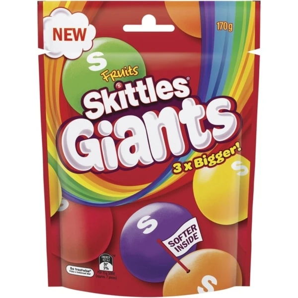 Skittles Giants Fruit Lollies Party Share Bag 170g