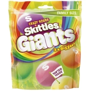 Skittles Giants Sours Lollies Party Share Bag 160g
