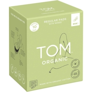 Tom Organic Pads Regular Ultra Thin 10 Pack