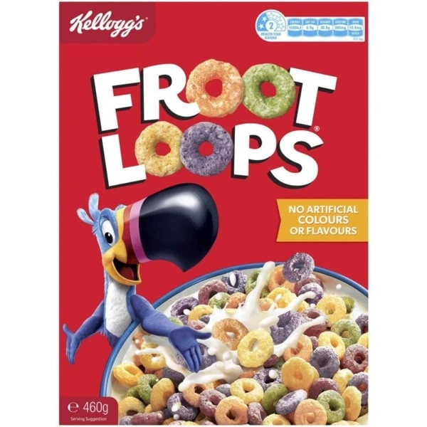kelloggs froot loops breakfast cereal 460g