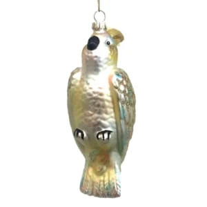 3D Glass Ornament Cockatoo