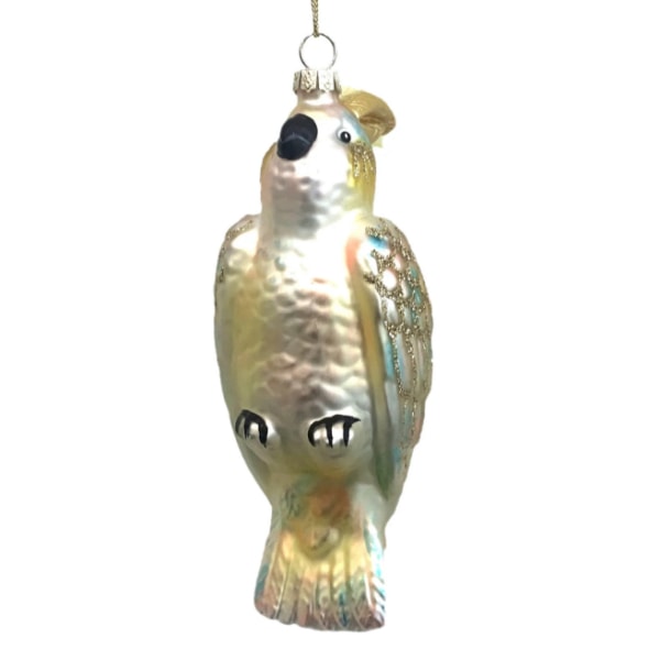 3D Glass Ornament Cockatoo