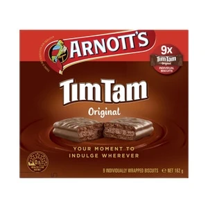 Buy Arnotts Tim Tam Chocolate Biscuit Coconut Cream 165g Online, Worldwide  Delivery
