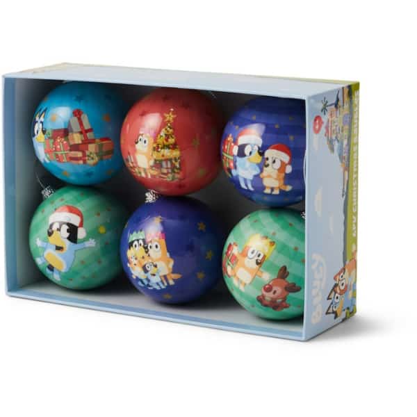 Bluey Christmas 80mm Bauble 6 Pack
