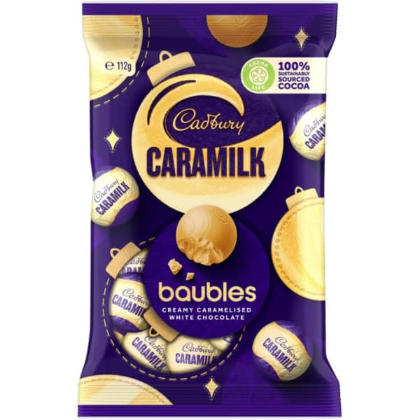 Cadbury Caramilk Baubles 112g