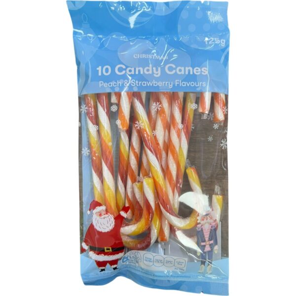 Christmas Candy Canes Peach and Strawberry