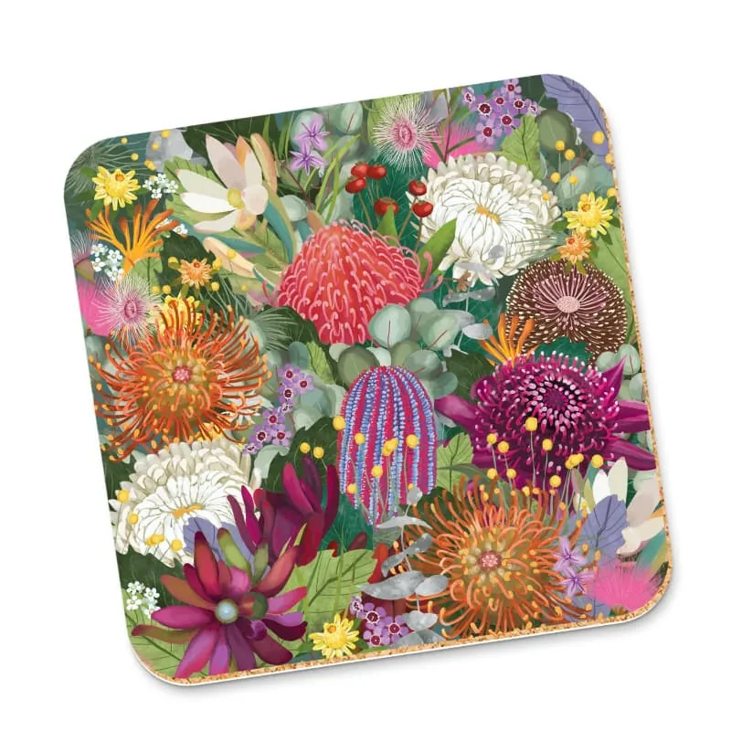 WHOLESALE - Flower Cork Coasters (Min: 5pcs)