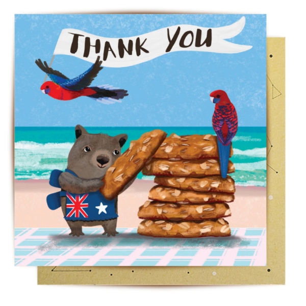 Greeting Card ANZAC Wombat 1