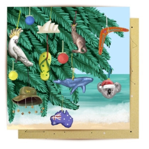 Greeting Card Aussie Christmas Tree