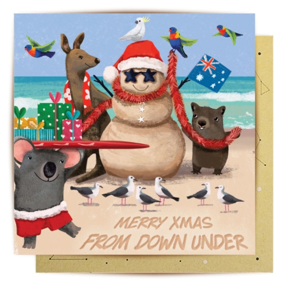 Greeting Card Aussie Sandman