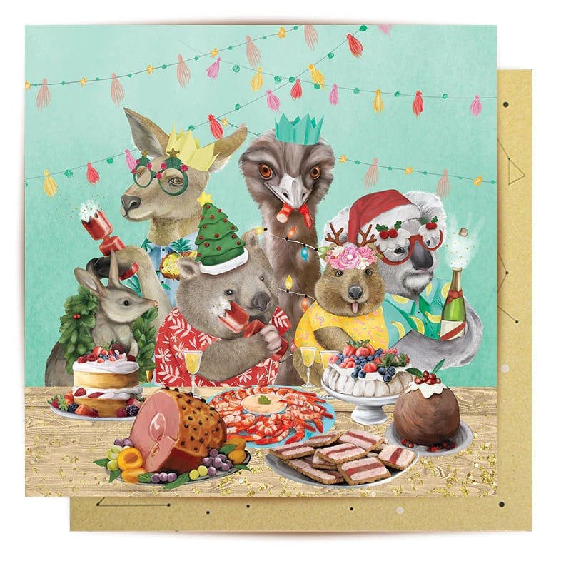 Buy Greeting Card Festive Feast Online  Worldwide Delivery  Australian Food Shop