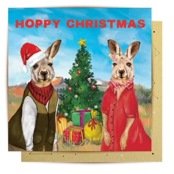 Greeting Card Hoppy Christmas