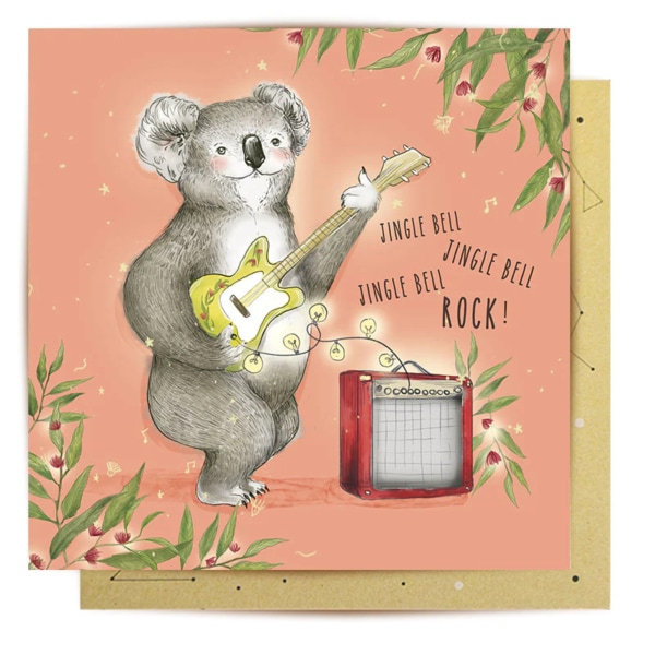 Greeting Card Jingle Bell Rock Koala