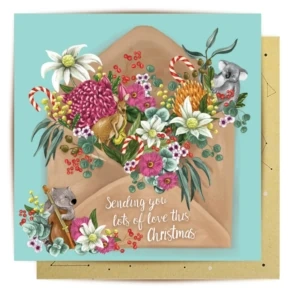 Greeting Card Musical Critters Letter