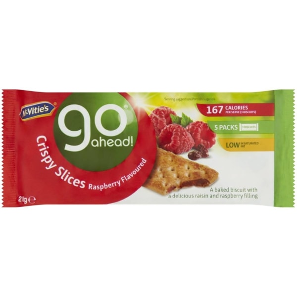 Mcvities Go Ahead Crispy Slices Sultana Raspberry 5x3pk 218g