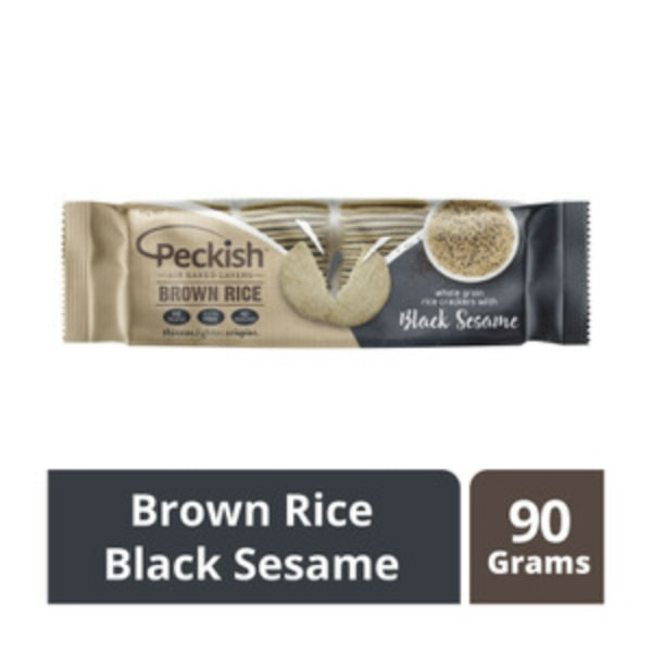 Peckish Brown Rice Black Sesame Crackers
