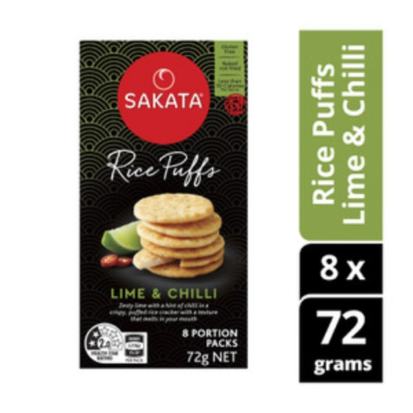 Sakata Lime Chilli Rice Puffs Crackers