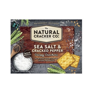 The Natural Cracker Co Crackers Sea Salt Cracked Pepper