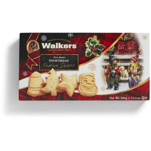 Walkers Pure Butter Shortbread Festive Shapes 350g