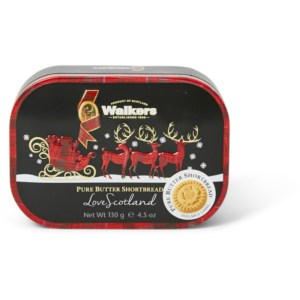 Walkers Shortbread Rounds Tin 130g Santa Sleigh Keepsake