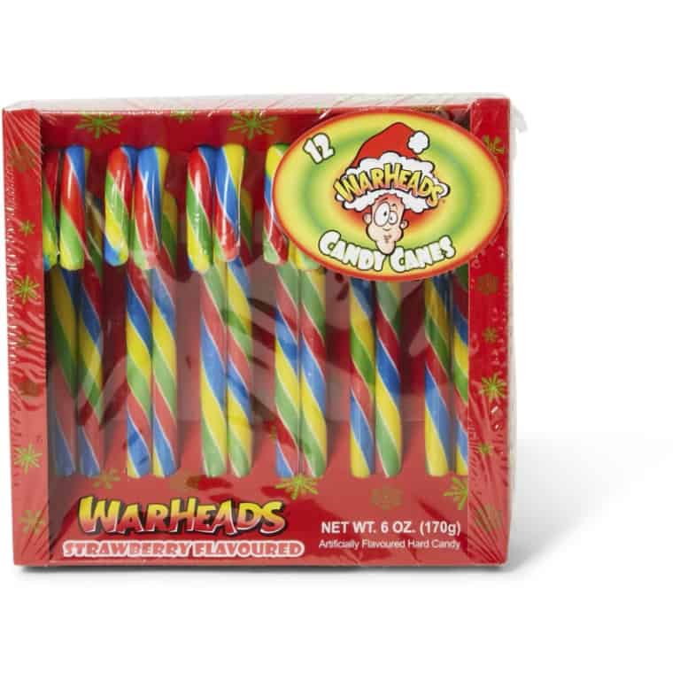 Buy Warheads Super Sour Christmas Candy Canes 170g Online Worldwide