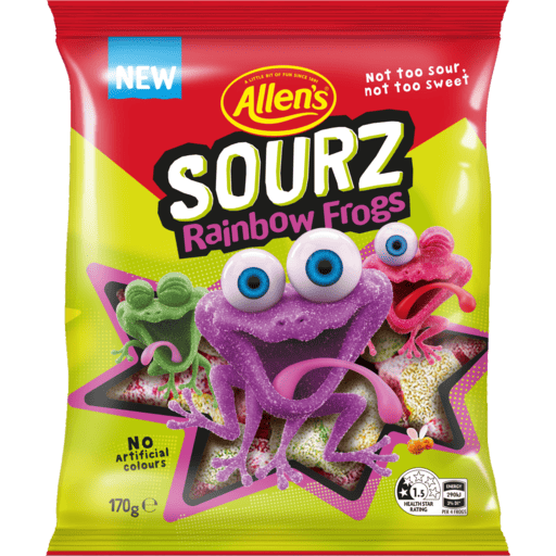 Allen's Confectionery Sourz Rainbow Frogs 170g