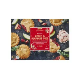 Coles Festive Apple Rhubarb Pies 6 pack