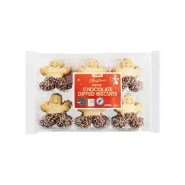 Coles Festive Chocolate Dipped Biscuits