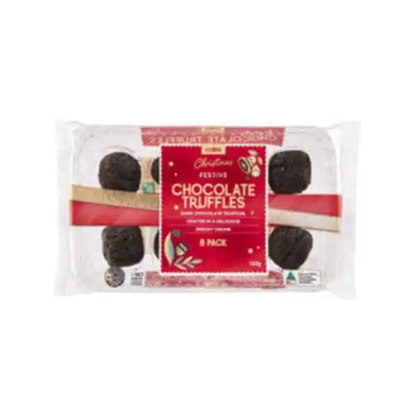 Coles Festive Chocolate Truffles 8 pack