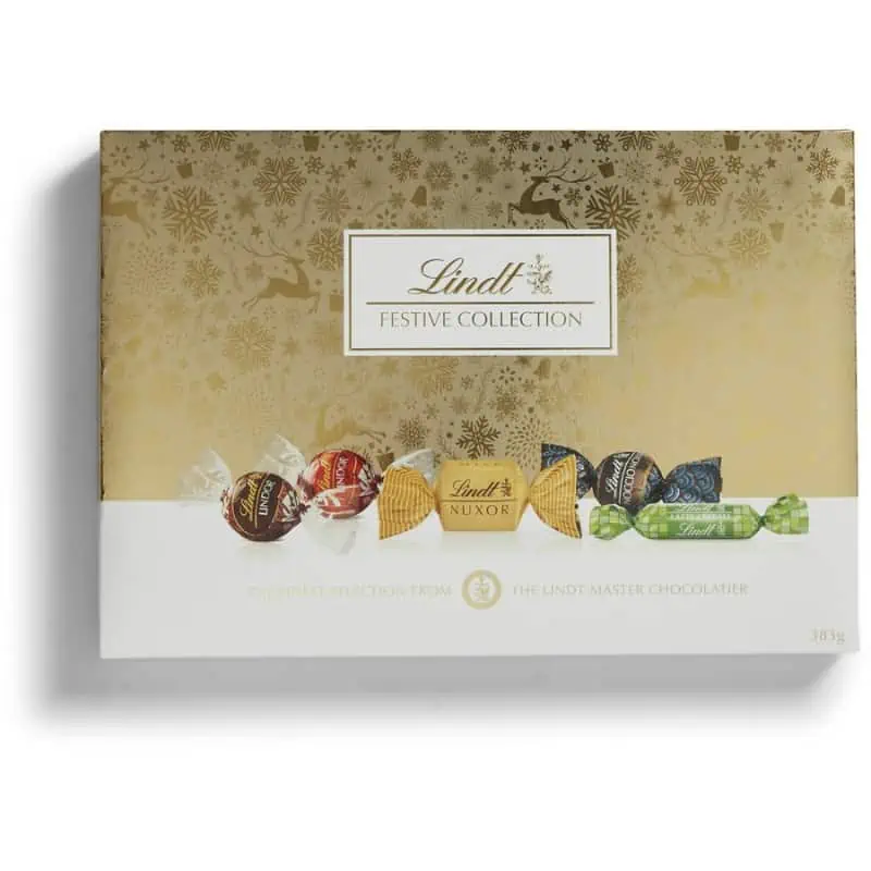 Lindt SWISS LUXURY SELECTION Assorted Chocolate Pralines Gift Box, 410g