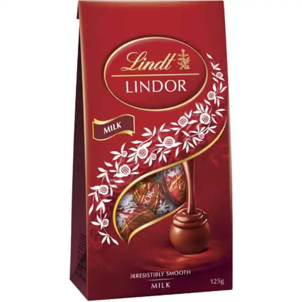 Lindt Lindor Chocolate Balls Milk 125g Bag