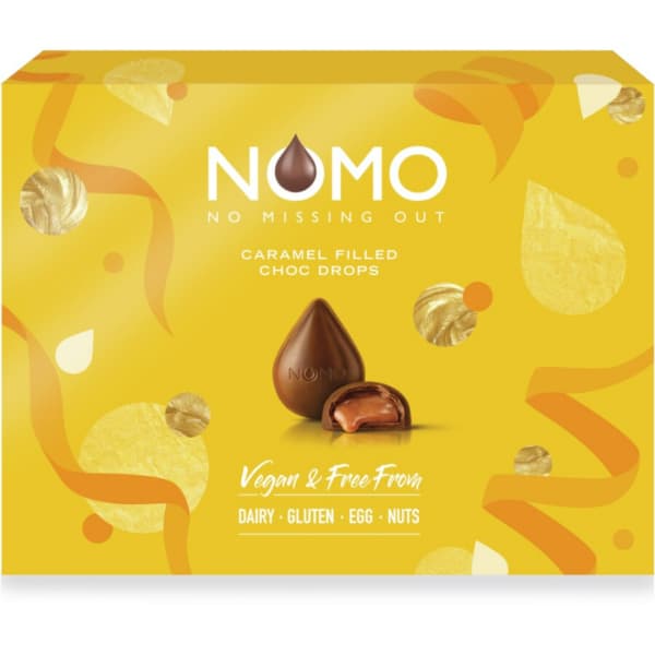NOMO Caramel Filled Choc Drops Box