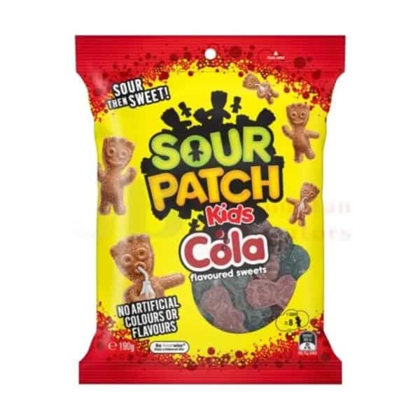the natural confectionery sour patch kids cola 190g