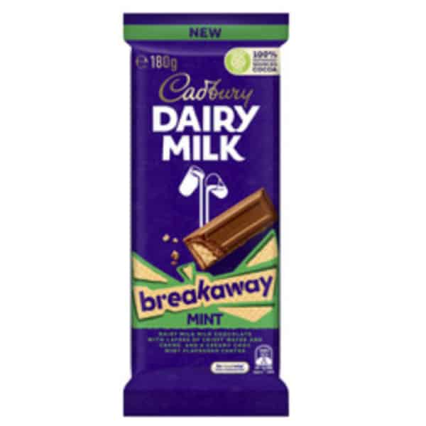 Cadbury Dairy Milk Mint Breakaway 180g